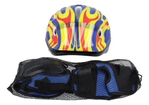 Set 7 Piezas Rodilleras Coderas + Muñequeras + Casco