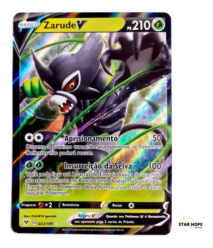 Carta Pokemon Zarude V Ee4 Original Portugues+ Brindes