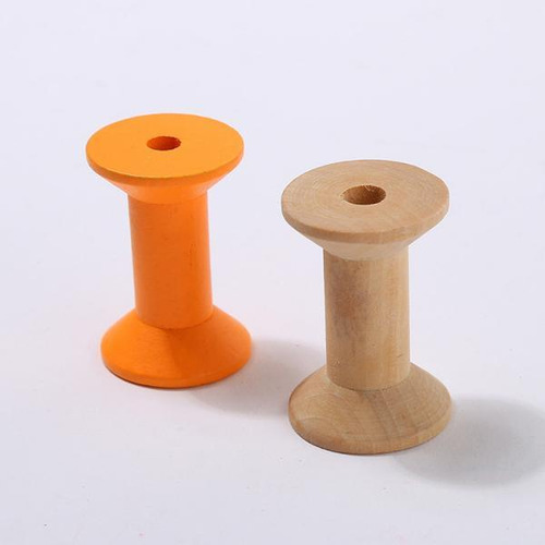 6 X 100 Uds Bobinas De Costura De Madera VacĂas Carrete De
