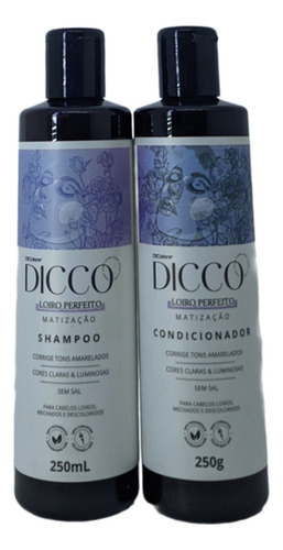 Kit Tratamento Sh 250ml Con 250ml Dicco Loiro Perfeito