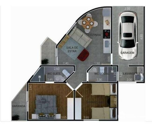 Casa Com 1 Dormitório À Venda, 67 M² Por R$ 220.000,00 - Residencial Morumbi - Poços De Caldas/mg - Ca0050