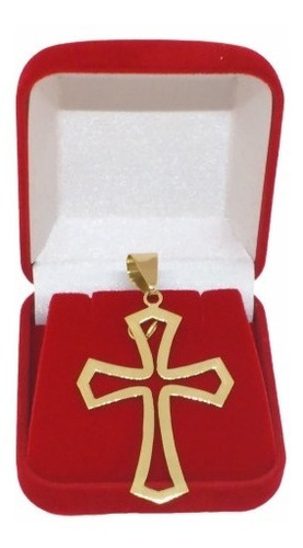 Pingente Crucifixo Ouro 18k 750 Vazada 3 Gramas