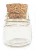 Comprar 100 Potes De Vidro Liso 40ml Com Tampa De Rolha Cortiça