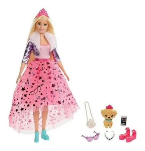 Imagem 3 de 8 de Boneca Barbie Princess Adventure Deluxe Loira Gml76 - Mattel