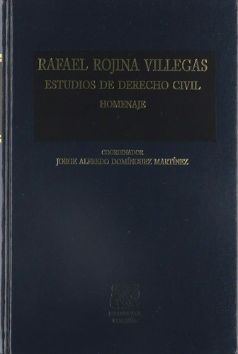 Libro Rafael Rojina Villegas: Estudios De Derecho Civil