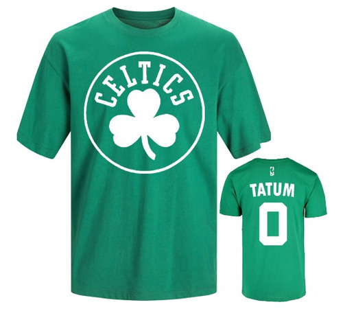 Boston Celtics Jason Tatum #0 Remera Verde
