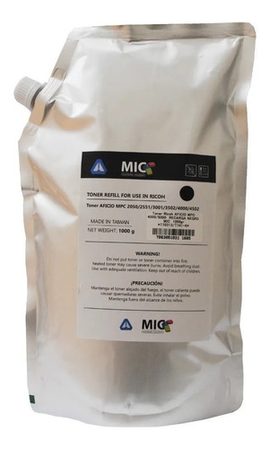 Toner 1 Kilo Ricoh Negro Mpc2003/2503 /3003 /3503 