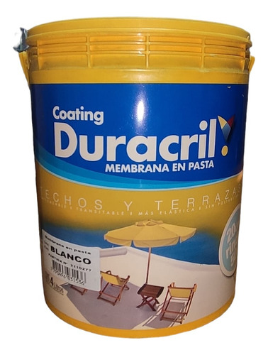 Membrana En Pasta Duracril 4l Blanco Satinado