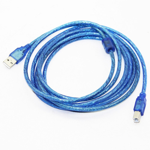 Cable Usb A/b 3 Mts Mallado Con Filtros Impresora Belgrano