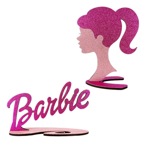 Display Barbie De Mdf 6mm Com Glitter - Decoração De Festas
