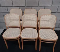 Comprar Antiguo Juego Original 6 Sillas Thonet Mod 811 Hoffman  -392