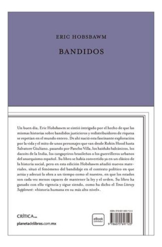 Bandidos, De Hobsbawm, Eric., Vol. 1. Editorial Crítica, Tapa Pasta Blanda, Edición 1 En Español, 2024