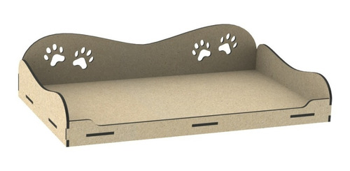 Cama Caminha Sofá Casa Pet Cachorro Gato Mdf Crú 50x30 - M08