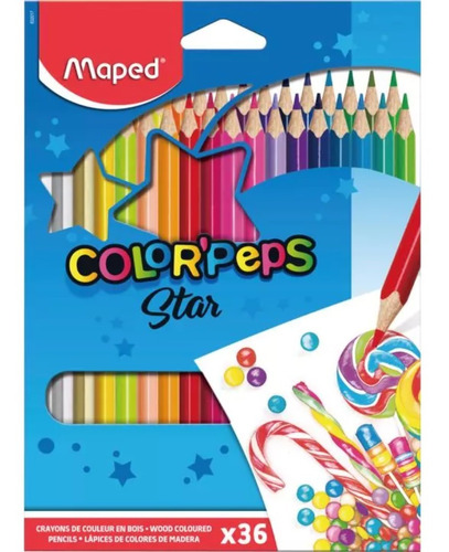 Lapices De Colores Color Peps Star X36 Maped 832017