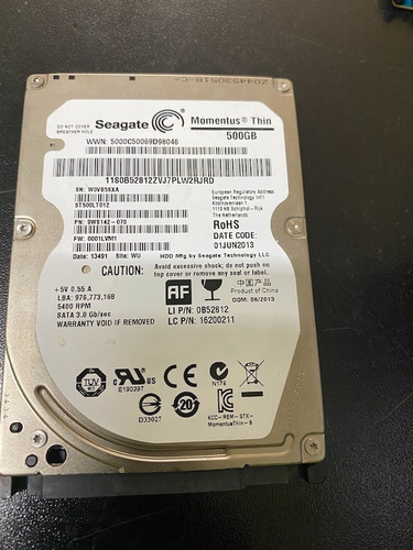 Repuesto Tarjeta Logica Disco Duro Seagate 500gb Momentus Th