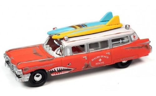 Cadillac 1959 Ambulance Surf Shark Johnny Lightning E: 1/64