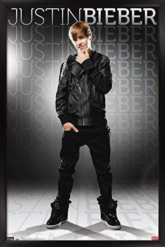 Póster De Justin Bieber Enmarcado En Negro, 22.375  X 34 
