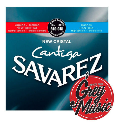 Cuerdas Savarez (510crj) New Cristal Cantiga. Tension Normal