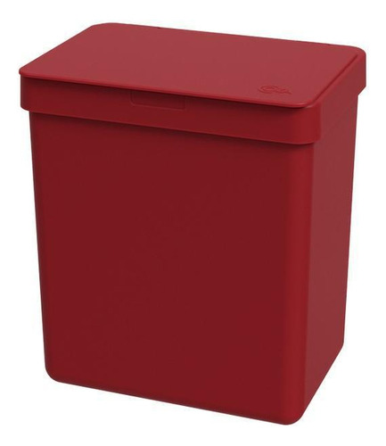 Lixeira Single 2,5 Lt 16,4 X 11,8 X 18,5 Cm - Vermelho Bold