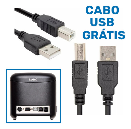 Kit Impressora Não Fiscal Restaurante + Leitor Código Barras Preto