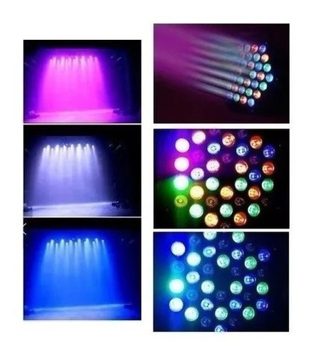 Foco Par Led 36 Dmx Alto Brillo Rgb Disco Luces