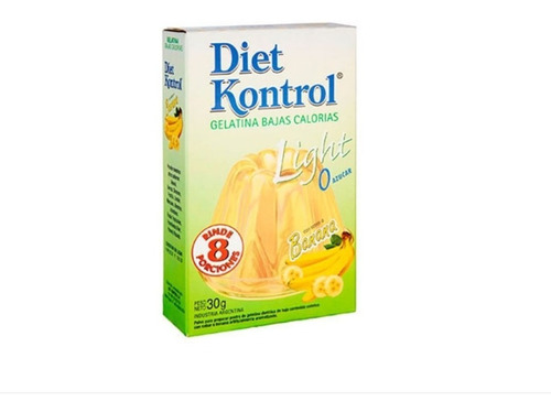 Pack X 6 Gelatinas Diet Kontrol Banana X 30 Grs