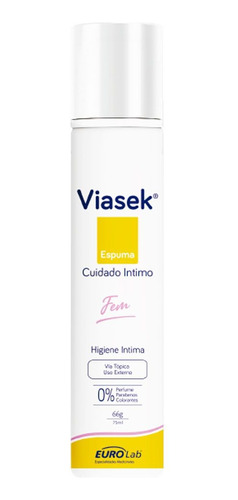 Viasek Fem Espuma Cuidado Intimo Ph 4,5 75ml