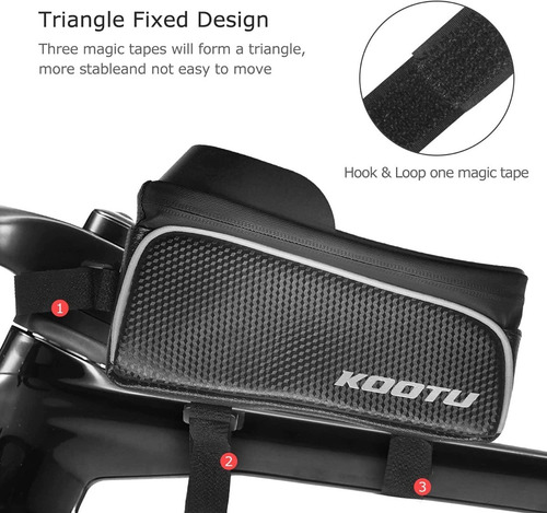 Imagen 5 de 7 de Bolso Para Bicicleta Resistente Al Agua Y Golpes