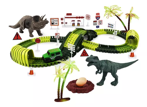 Brinquedos para o carro de corrida de dinossauros, 400 pessoas Crie