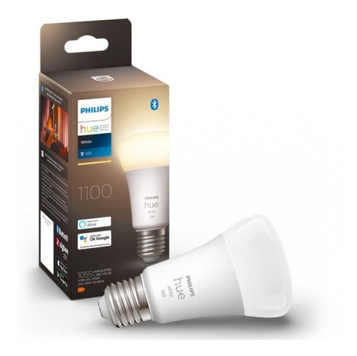 Imagen 2 de 7 de Philips Hue Lampara Led E27 Blanco Cálido 9.5w 1100 Lm
