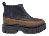Comprar Botas Mujer Plataforma Cuero Borcegos Caña Corta 