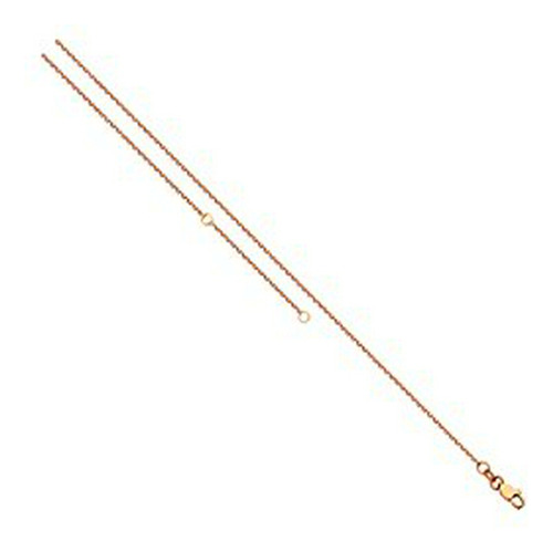 Cable Chain, 14kt Gold Diamond Cut Cable Chain With Lobster 