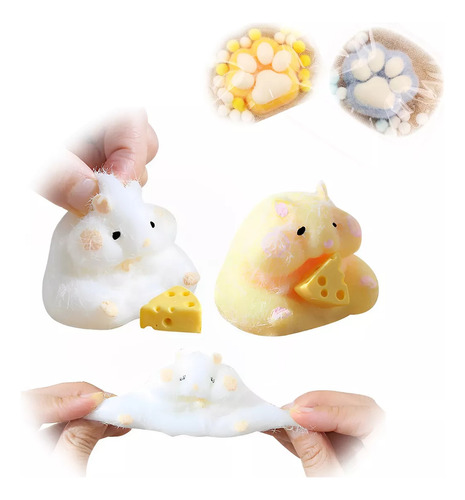 2 Juguetes De Peluche Squeeze Hamster Y 2 X Cat Scratch Para
