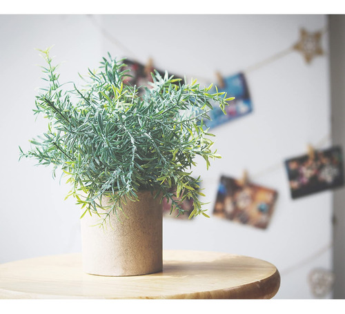 Juego 3 Mini Plantas Artificiales En Maceta Decoración Hogar
