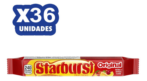 Starburst Original Caramelos Masticables Frutales 59g X 36un