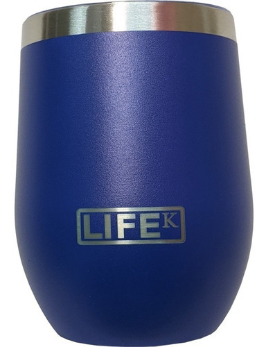 Copo Térmico Life Azul Em Inox 354 Ml Com Tampa