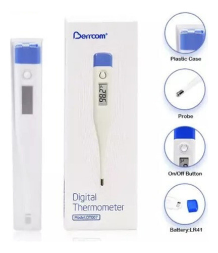 Termómetro Digital Portátil Punta Rígida Berrcom