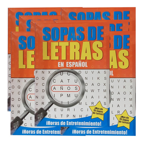 Imagen 2 de 3 de Pack De 10 Libros Sopas De Letras En Español