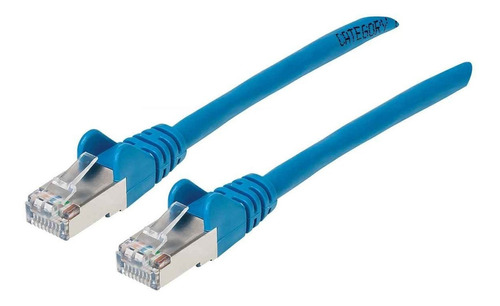 Cable Patch Intellinet 741507 Cat6a, S/ftp, Oro, 4.2m, Azul