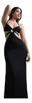 Comprar Vestido Largo De Fiesta Con Argollas Y Tiras Cruzadas