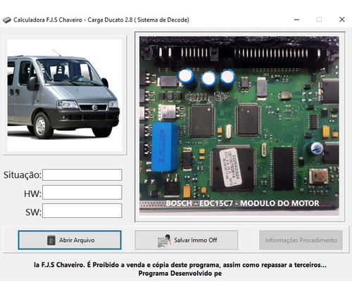 Decode Ducato 2.8 Edc15c7 - Programa Arquivo