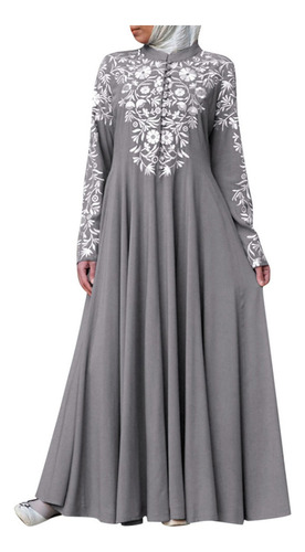 Vestido Musulmán Jilbab Abaya Laç Arab Kaftan Para Mujer [u]