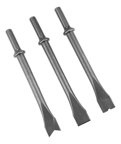 Juego De Cinceles Neumáticos Con Mango Redondo Extralargo, 3