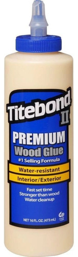 Cola de cola de madeira Titebond Ii Premium para madeira Cola líquida Titebond Premium de 16 onças