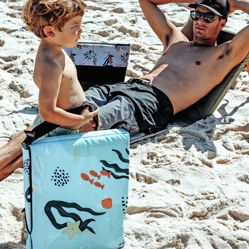 Imagen 4 de 10 de Reposera Plegable Kids Chilly Diseño Aqua