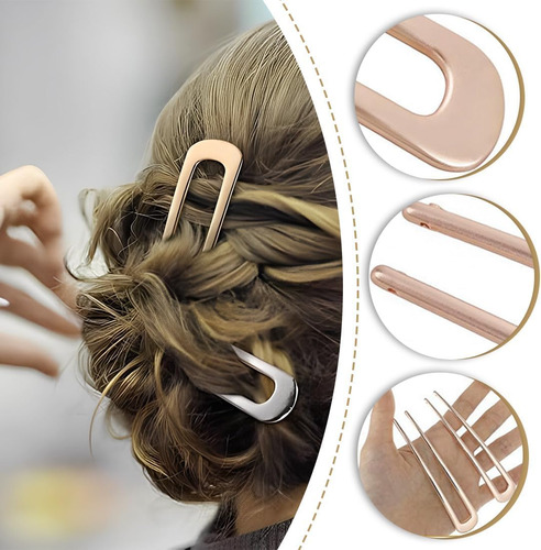 2 Piezas Horquillas Para Cabello Forma U Pinza Para Cabello