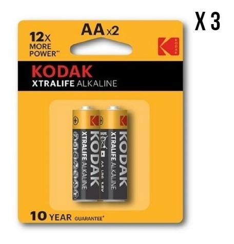 Baterías Kodak Xtralife Alkaline 2-aa