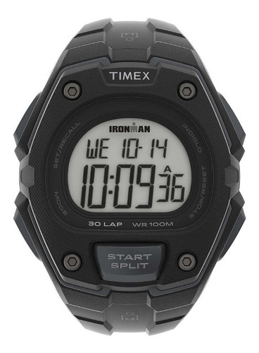 Reloj Timex Ironman® Classic 30 Lap -tw5m46100- Color de la malla Negro Color del bisel Negro Color del fondo Gris