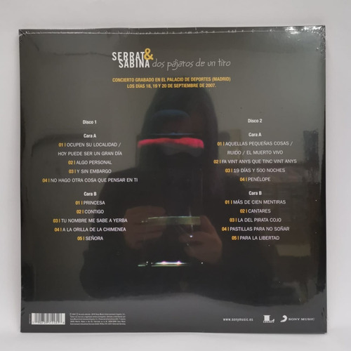 Imagen 2 de 5 de Serrat & Sabina Dos Pájaros De Un Tiro Vinilo Nuevo