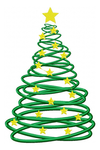 Matriz Para Bordados Maquina Navidad Arbol Ondulado 3629
